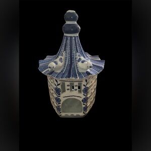 Vintage PAGODA CHINOISERIE BIRDHOUSE/Bird Cage, Lantern, Luminary, Candleholder,